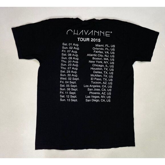Chayanne Tour 2015 Graphic T-shirt Women Medium Black Short Sleeve Music - Picture 3 of 6